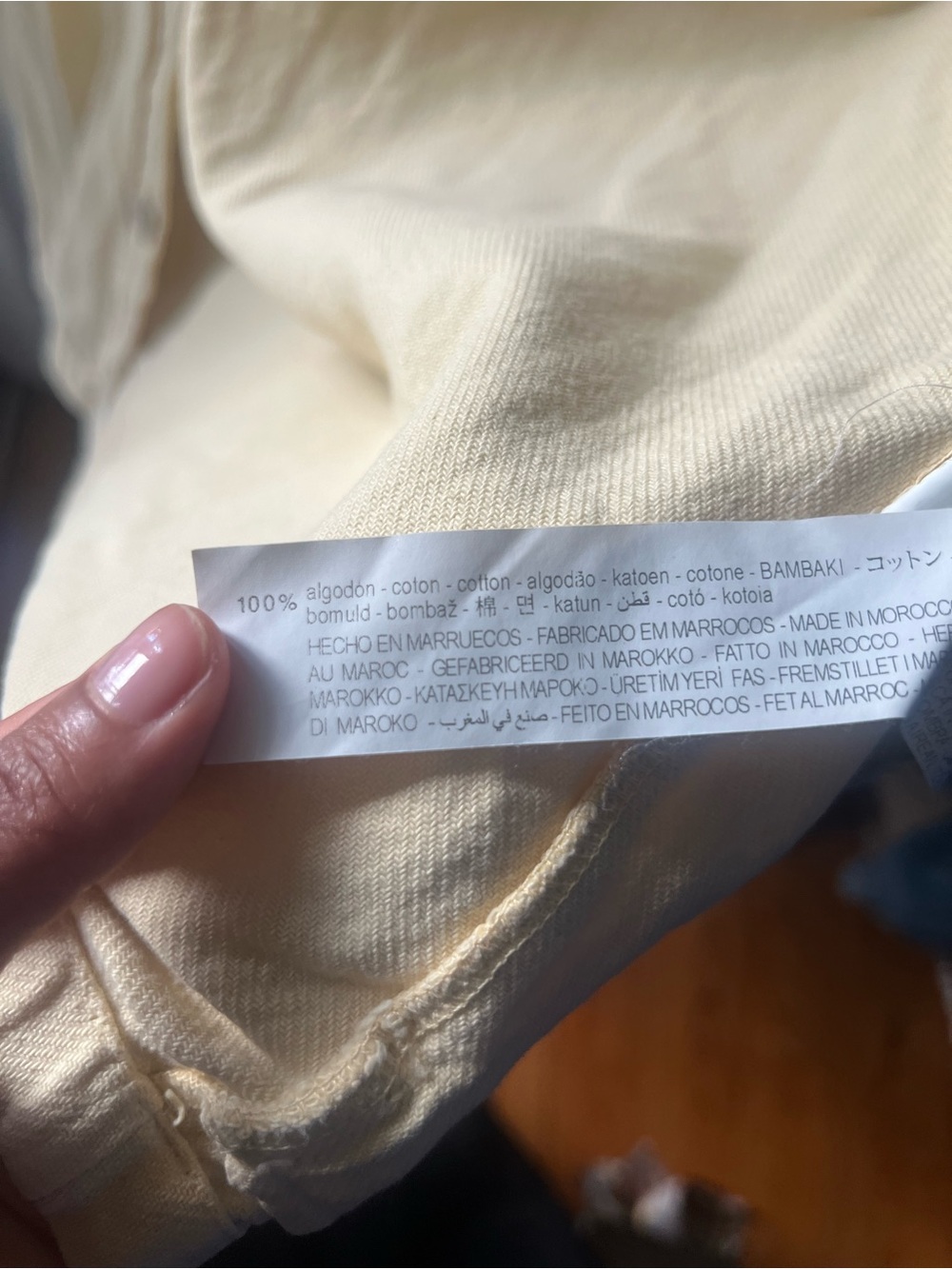 Zara Man Butter/Light Yellow Jean Jacket - Picture 5 of 6